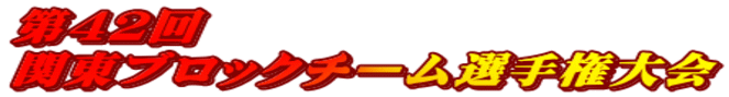第42回 関東ブロックチーム選手権大会